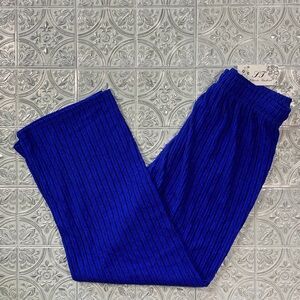 Women's Blue Black Striped Leisure Track Pants Size S/M Comfortable NWT